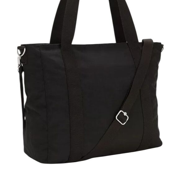 Black Kipling Asseni Tote Bag with Adjustable Straps - Picture 4 of 7